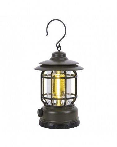 Lámpara de sobremesa y colgante IP54 LED 2W con batería recargable y regulador de intensidad color verde mate