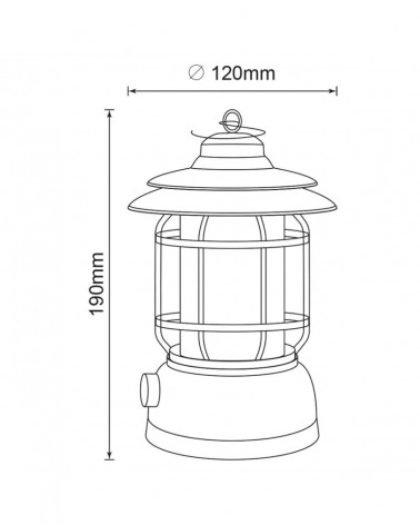 Lámpara de sobremesa y colgante IP54 LED 2W con batería recargable y regulador de intensidad color verde mate