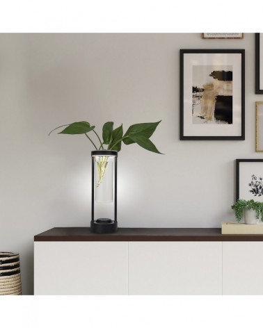 Lámpara portátil LED 2W batería recargable 3000K 4500K 6000K color negro