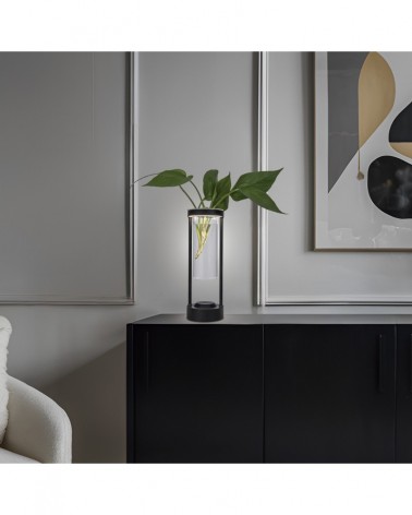 Lámpara portátil LED 2W batería recargable 3000K 4500K 6000K color negro