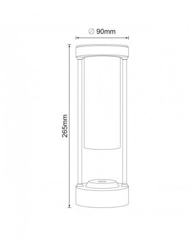 Portable LED Lamp 2W Rechargeable Battery 3000K 4500K 6000K Green