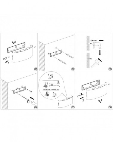 Aplique exterior IP54 luz arriba y abajo LED 6W 500LM 3000K 16,5cm blanco