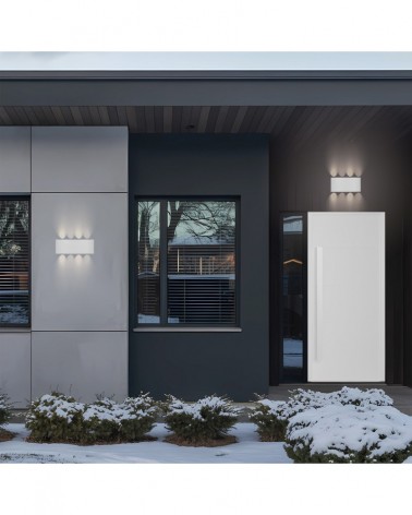 Aplique exterior IP54 luz arriba y abajo LED 8W 700LM 3000K 21,5cm blanco