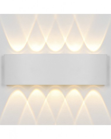 Aplique exterior IP54 luz arriba y abajo LED 10W 1200LM 3000K 27cm blanco