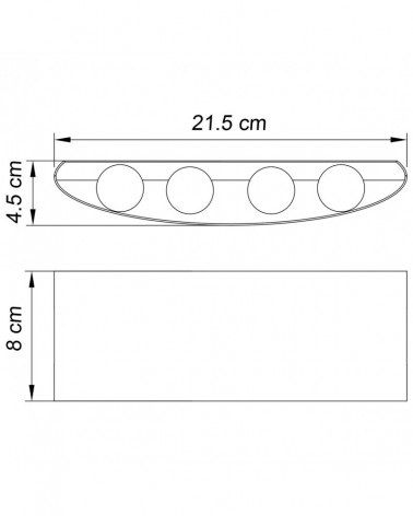Aplique exterior IP54 luz arriba y abajo LED 8W 700LM 3000K 21,5cm negro