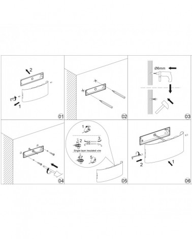 Aplique exterior IP54 luz arriba y abajo LED 8W 700LM 3000K 21,5cm negro