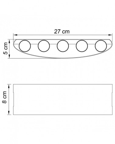 Aplique exterior IP54 luz arriba y abajo LED 10W 1200LM 3000K 27cm negro