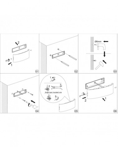 Aplique exterior IP54 luz arriba y abajo LED 10W 1200LM 3000K 27cm negro