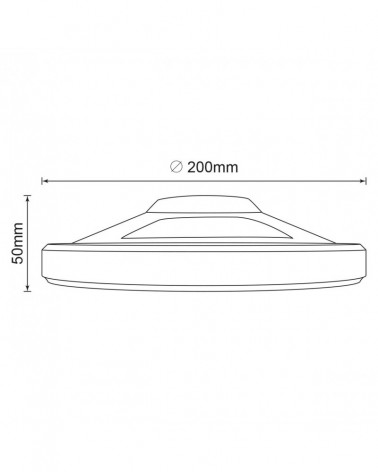 Aro de luz LED para sombrillas fácil instalación con pilas color negro 3W 150LM 6000K