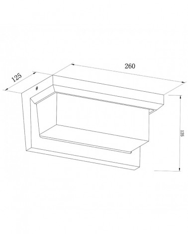 Aplique de pared exterior IP54 LED 12W 3000K Blanco