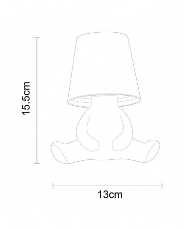 3W LED table lamp, sand finish, 3000K 4000K 6000K, 180Lm with rechargeable battery