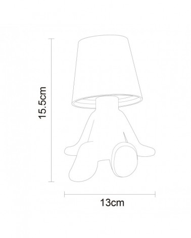 3W LED table lamp, green finish, 3000K 4000K 6000K, 180Lm, with rechargeable battery
