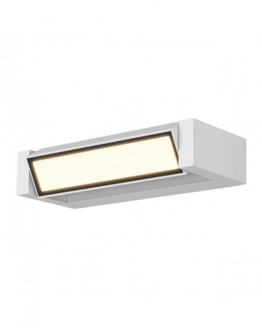 LED outdoor wall light 12W white finish IP54 3000K 720Lm adjustable light