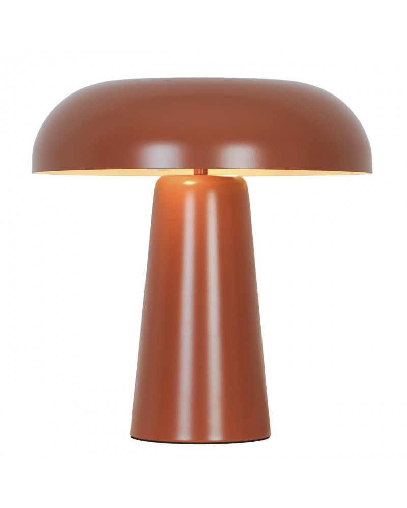 E27 2x60W table lamp, terracotta metal finish, mid-century retro style