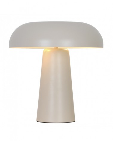 E27 2x60W table lamp, sand metal finish, mid-century retro style