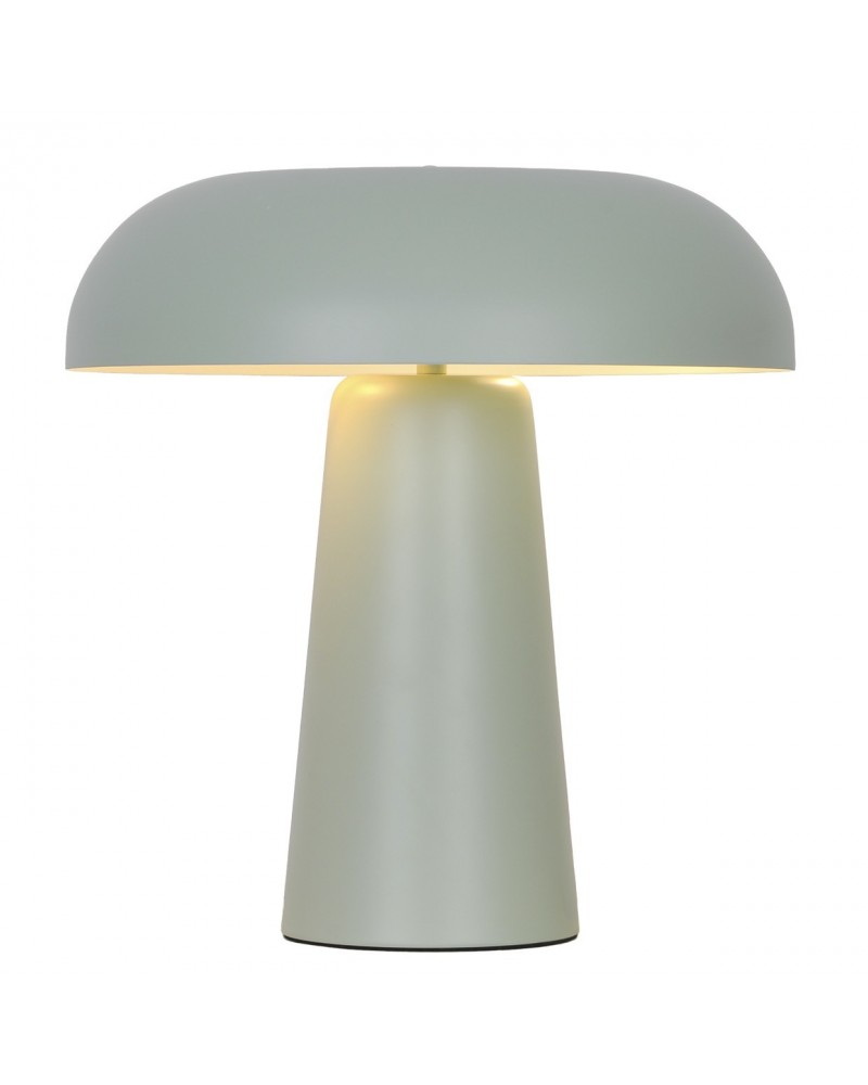 E27 2x60W table lamp, green metal finish, mid-century retro style