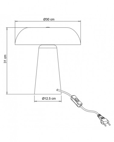 E27 2x60W table lamp, green metal finish, mid-century retro style