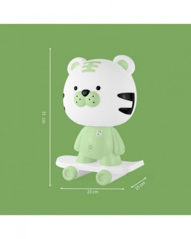 Green Tiger LED Children's Table Lamp 3W 3000K 180Lm with Dimmer