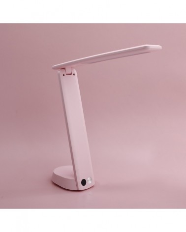 Flexo plegable LED 3W color rosa 3000K-4000K-6500K con batería recargable
