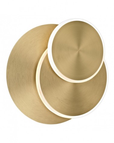 Lámpara de pared o techo con geometría personalizable de aros oscilantes LED 10W acabado latón 550Lm 3000K