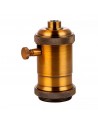 Vintage lamp holder with E27 4-150W dimmer aged brass finish