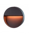 Aplique de pared exterior gris redondo LED 6W IP54 3000K  15cms