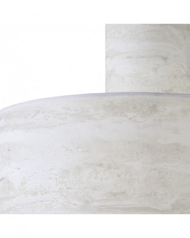 Elegant E27 1x60W ceiling lamp with double shade, marble effect finish