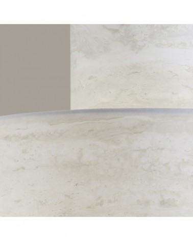 Lámpara de techo elegante E27 1x60W con doble pantalla acabado efecto mármol