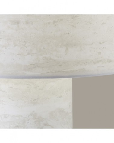 Lámpara de pie elegante E27 1x60W con doble pantalla acabado efecto mármol