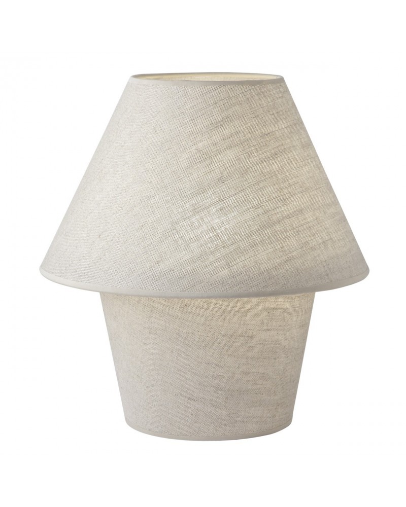Designer table lamp E27 1x60W with double shade, grey finish