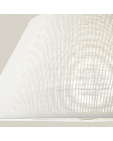 Designer pendant lamp E27 1x60W with double shade, beige fabric finish