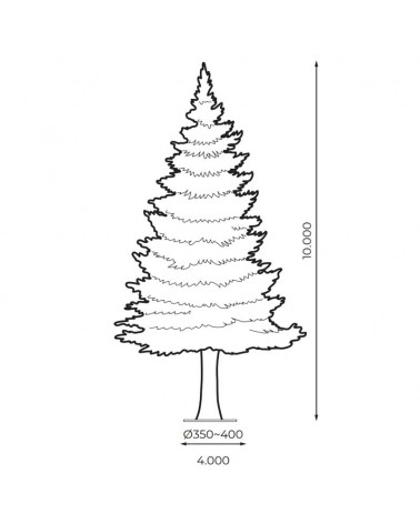 Arbol pino de Navidad extra gigante verde de 10 metros de altura