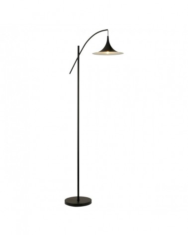 Mid-century modern style floor lamp E27 1x60W black finish