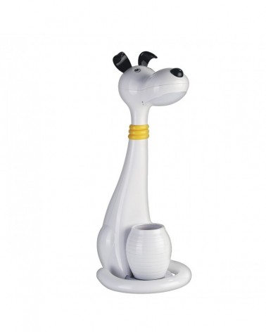 Children's table lamp, white dog, LED 6W, with CCT regulator and light intensity