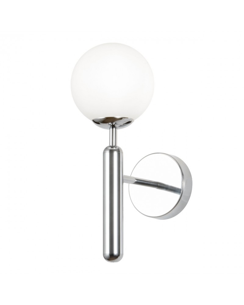 Aplique de pared tulipa de cristal esférica 1x28W G9 acabado cromado