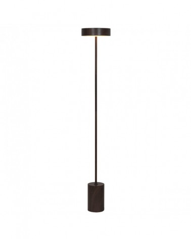 Elegant LED floor lamp 12W dark wood finish 1000Lm 4000K