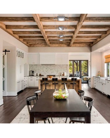 Sistema de cable cromado mate marco cuadrado LED 4x4W  230/12V DC