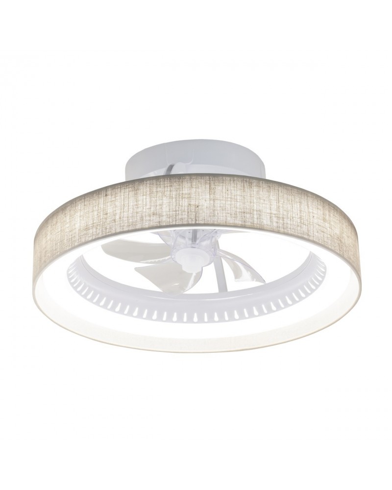 40W Ø50cm Ceiling Fan LED Ceiling Light CCT Remote Control Adjustable Light Temperature Linen Finish