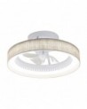 Ventilador de techo  40W Ø50cm plafón LED CCT control remoto temperatura luz regulable acabado lino