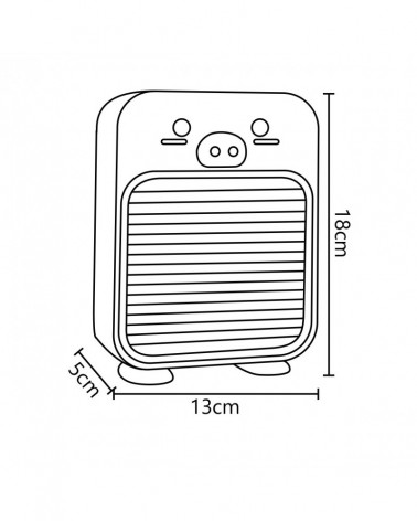 Mini ventilador portátil 3W modo humificador batería recargable posición y velocidad regulables acabado verde menta