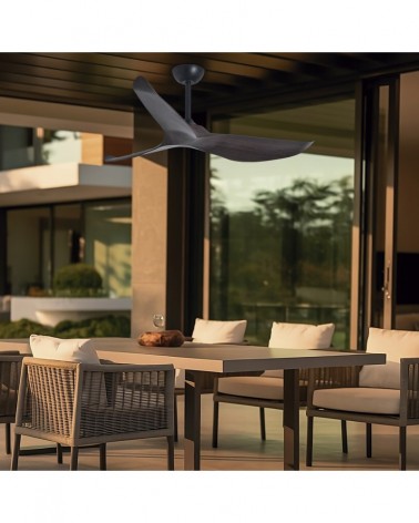 Ceiling fan without light 40W Ø132cm Minimalist DC motor adjustable black finish