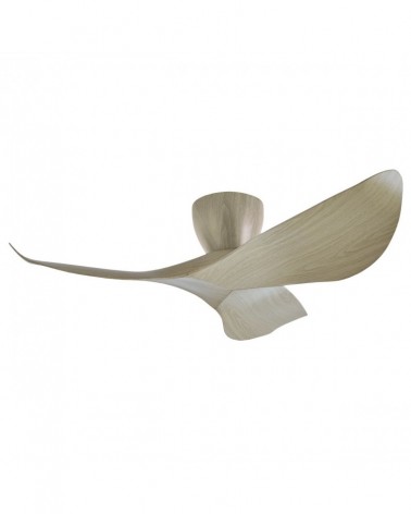 Stylish ceiling fan 30W Ø97cm DC motor adjustable without light in light wood finish