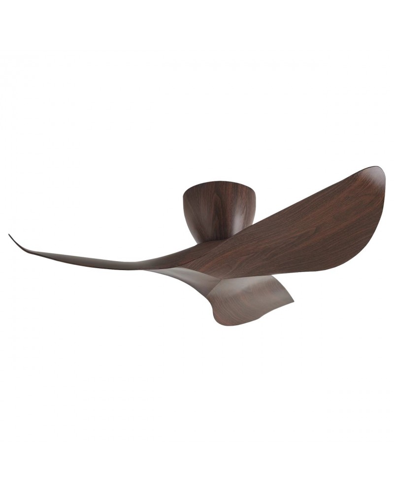 Stylish ceiling fan 30W Ø97cm DC motor adjustable without light in dark wood finish