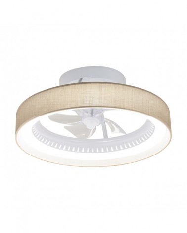 40W Ø50cm LED Ceiling Fan with Remote Control, Adjustable Light Temperature, Toasted Sand Finish