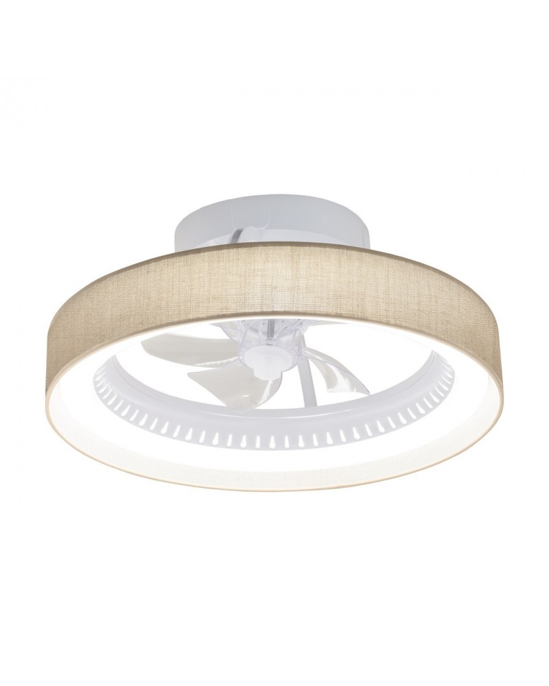 40W Ø50cm LED Ceiling Fan with Remote Control, Adjustable Light Temperature, Toasted Sand Finish