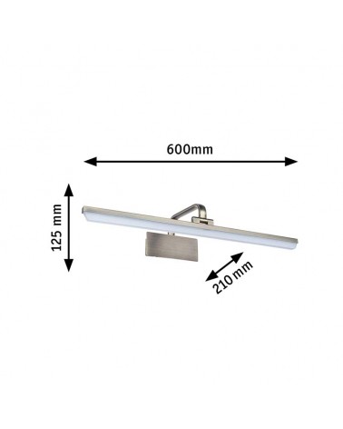 Aplique iluminacuadros 60cm 11W LED 3000K acabado latón