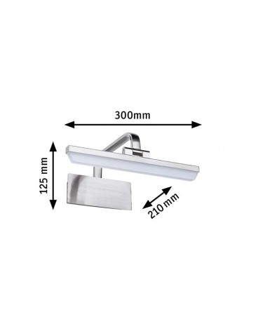 Aplique iluminacuadros 30cm 6W LED 3000K acabado aluminio