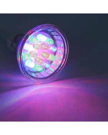 Dicroica LED GU5.3 12V 1W Ø51mm multicolor (Leds 7 colores)