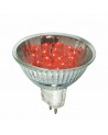 Dicroica de 20 LEDs Rojos 1W GU5,3 12V Ø51mm