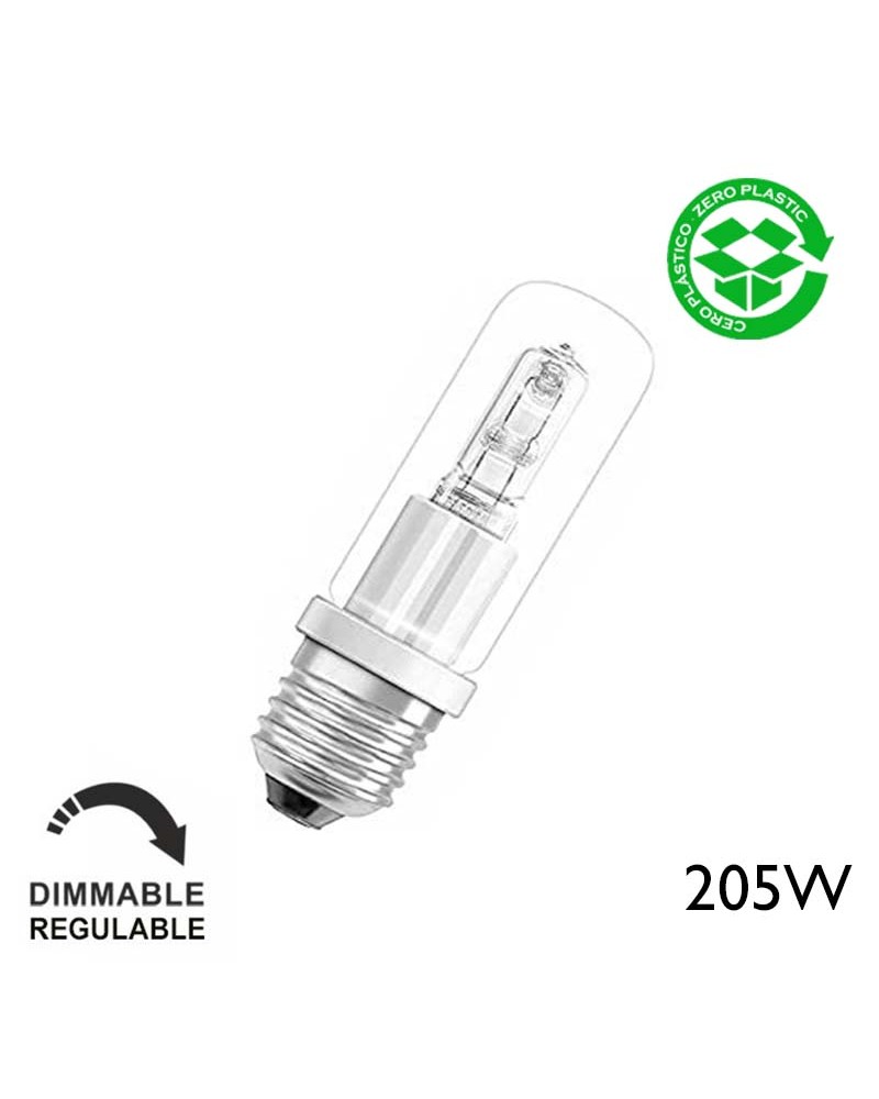 Bombilla halógena tubular OSRAM 205W E27 Cerámica, cristal claro 4200 Lm 105x32mm